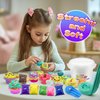 Desserts Butter Slime Bucket Kit for Girls and Boys - Soft White Premade Scented Slime Kit,Including 7pack Colorful Soft Clay,Super Soft and Non-Sticky, Stress Relief Toys, Party Favors for Kids