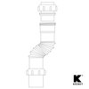 Plumb Pak PP812-5 Flex 'N Fix Extension Tube, 9" x 1-1/4" Inlet, 1-1/4" x 9", White