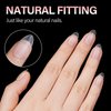 AILLSA Short Almond Nail Tips - Upgraded Matte Soft Gel Nail Tips No Filed, Pre-shaped Full Cover Short Almond Nails Clear Acrylic False Gelly Nail Tips for Soak Off Nail Extensions 240 PCS 15 Sizes