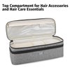 Teamoy Double-Layer Travel Storage Bag Compatible with Revlon One-Step Hair Dryer and Volumizer Hot Air Brush and Attachments, Gray(Bag Only)