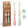 ANPEI ROARex Vegan Eco Friendly All Natural Kids Toothbrush Made from Plants – Sweet Baby Giraffe | 100% Biodegradable and Compostable | 1% for The Planet Product
