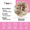 JuvaBun Claw Clip Messy bun - Beach Blonde| Hair Pieces for Women | Wavy Curly Hair Bun Clip in Claw Chignon Hairpieces | Hair bun extension Everyday Wear | Synthetic Hair Bun Scrunchie | Beach Blonde