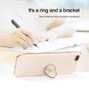 2 Packs Glossy Finish Love Heart Shaped Cell Phone Ring Holder Stand, 360 Degree Rotation Finger Ring Kickstand with Polished Metal Phone Grip (Gold)
