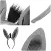 Holibanna Animal Donkey Ear Headbands Party Favors Zoo Animal Costume Headband Jungle Plush Donkey Ear Hair Hoop for Adult Holiday Zoo Birthday Animal Party Cosplay