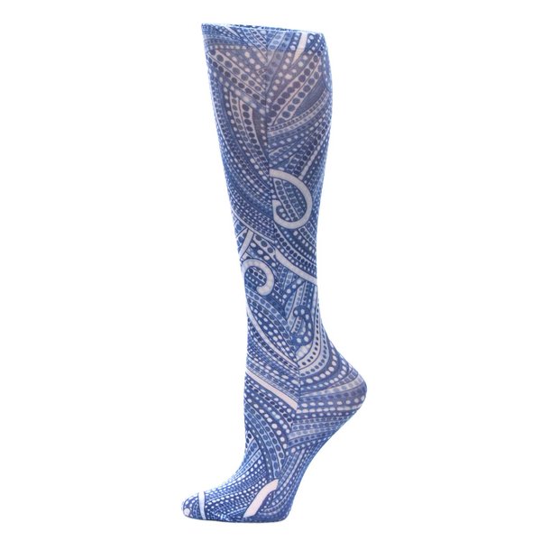 Celeste Stein Therapeutic Compression Socks, Denim Dotty, 15-20 mmhg, 1-Pair