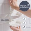TAILI Double Layer Soap Dish Suction Cup Soap Holder, Strong Sponge Holder for Shower, Bathroom, Tub and Kitchen Sink, Drill-Free, Removable