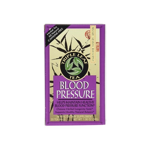 Triple Leaf Tea, Tea Bags, Blood Pressure, 1.06-Ounce Bags, 20-Count Boxes, Pack of 6
