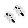 Halloween Skull Hair Clips Skeleton Hair Barrettes Clips Halloween Goth Hair Pin BHWH03 (2 Pcs-White)