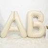 Letter Balloons Beige,40 Inch Letter R Balloons,A-Z Alphabet Name Foil Balloons,Big Single Cream Aluminum R Word Balloons Helium for Birthday,Anniversary,Baby Shower,Wedding Party Supplies Decorations