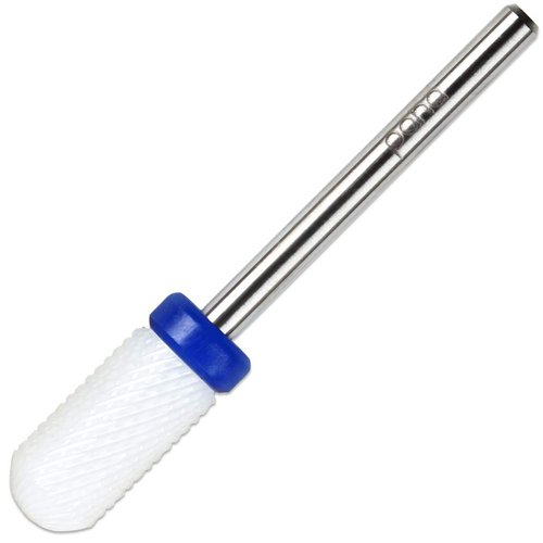 Pana Professional USA Ceramic White Round Top Small Barrel Bit Nail Drill (Grit: Medium) 3/32" Shank Size