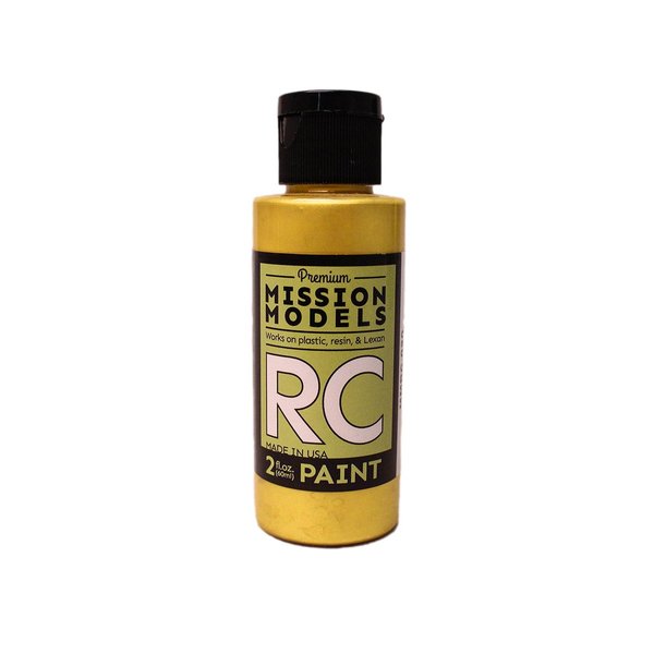 Mission Models MMRC-020 Water-Based RC Paint, 2 oz Bottle, Pearl Gold