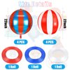 8 Pcs Carnival Balloons Circus Party Decorations, 22'' Jumbo 4D Red and Blue White Balloons with Ribbons for Carnival Decorations Circus Clown Party Birthday Party Supplies