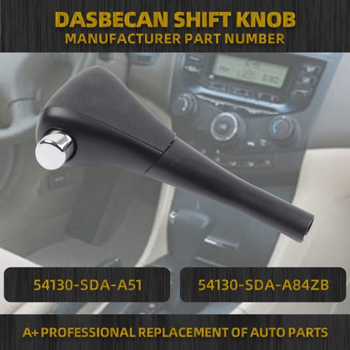 Dasbecan Gear Shift Knob Handle Compatible with Honda Accord 2003‑2006 Automatic Shifter Knob Lever Replaces# 54130-SDA-A84ZB 54130-SDA-A51
