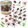 Toy Bug Action Figure Playset- 30 Pieces with 15 Unique Giant Insects- Educational Toy Set (Grasshoppers, Tarantulas, Spiders & more) - 2-4" Realistic Fake Bugs, Great for Pranks, Beach/Sandbox Toys