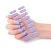 WOKOTO Semi Cured Gel Nail Strips (Lavender)-16 Pcs Gel Nail Stickers | Gel Nail Wraps | UV Light Required, Salon Quality & Easy To Use, Real Nail Polish Strips Stick On Nails Kit With Nail File