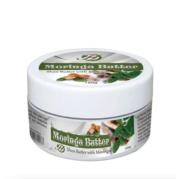 HERBOGANIC Whipped Moringa Shea Butter - Natural Moisturizer for Soothing Dry Skin and Irritation.