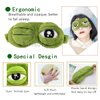 Sleep Masks for Women,Eye Mask for Sleeping,BUMSUFON Night Mask Sad Frog Cute Block Out Light, Soft Comfort Eye Shade Cover for Travel Yoga Nap, Green