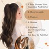 Full Shine Tape in Hair Extensions Rooted Tape in Extensions Real Human Hair 18 Inch Glue in Hair Extensions Ombre Balayage Brown Seamless Hair Extensions 20 Pcs Color 2/8/2 50 Gram