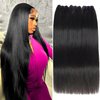 Beauty Queen 16A Human Hair Bundles Straight (16 16 16 Inch) 100% Unprocessed Brazilian Weave 3 Bundles Thick Straight Virgin Remy Human Hair Natural Color Hair Extensions