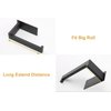Vanloory Toilet Paper Holder, Self Adhesive Tissue Holder Stainless Steel Rustproof Paper Roll Holder, No Drilling Easy to Install, Toilet Paper Rack Suitable for Office, Bathroom (2, Matte Black)