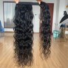 Ponytail Human Hair Extensions Magic Paste Ponytail Human Hair Extensions Water Wave Magic Paste Wrap Around Ponytail 100% Real Remy Hair Pony Tails Hair Extensions for Women 22 Inchs