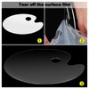 Sweaty Pony 4PCS Paint Pallet Clear Premium Acrylic Paint Palette, Easy Clean Transparent Non-Stick Acrylic Pallet, for Oil Watercolor DIY Craft Paint Tray Palette