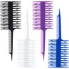 Comb for Hair Styling and Foiling, 4Pcs Salon Balayage Comb, Instant Styling with Double-Sided Teeth, Fish Shape Hair Dyeing and Teasing Comb, Lightweight Highlighting Comb with Static-Free Design