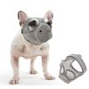 Cilkus Short Snout Dog Muzzles - Bulldog Muzzle Adjustable Breathable Mesh Dog Muzzle Can Stick Out Tongue and Drink Water Anti-Biting and Training Dog (M (16.5" -17.3"), Grey)