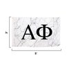 Alpha Phi Sorority Letter Flag Banner 3 feet x 5 feet Sign Decor A Phi - Light Marble