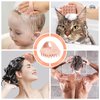 2 Pcs Solid Sillicone Scalp Massager Hair Shampoo Brush Scalp Scrubber Exfoliating Brush Hair Washing Brush Head Scrubber for Shower