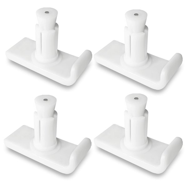 Walker Ski Glides, Universal Fit 1" to 1 1/8" Tubing Diameter Walker, Sliders for Walkers, Glide Skis for Walkers for Seniors Easy to Install (2 Pair)