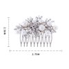Foyte Crystal Wedding Hair Comb Pearl Bride Headpiece Silver Rhinestone Hair Piece Bridal Side Hair Accessories for Women and Girls