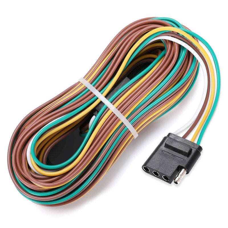 4-Way Trailer Wiring Harness Kits, 25-Foot 18 AWG Color Corrosion
