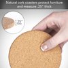 Thirstystone Just Pour 8-Pack Thick Natural Cork Coasters Manufactured in The USA Eco-Friendly Absorbent Durable