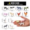 SIENON 12Pcs Realistic Mini Farm Animal Figurines - Plastic Barn Playset, Cake Toppers, Educational Toys for Kids Toddlers