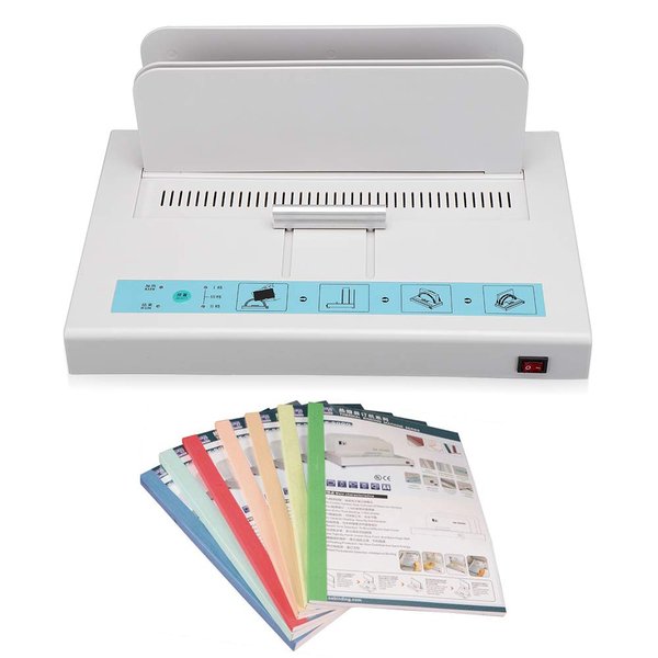 Thermal Binding Machine, 110V Book Binding Machine Max 50mm Binding Thickness A4 Document Heat Binder with Three Adjustable Time Settings for Bind Contracts, Reports, Book