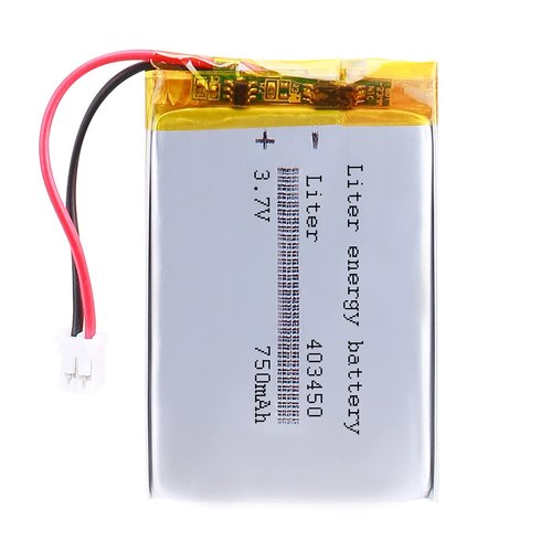 Liter energybattery 3.7V Lipo Battery 750mAh Rechargeable Lithium ion Polymer Battery 403450 Lithium Polymer ion Battery with JST Connector