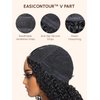 UNICE EasiContour V Part Wigs Human Hair Jerry Curly Glueless Wigs Human Hair Clip in Vpart Wig Minimal Leave Out Upgrade U Part Human Hair Wig Beginner Friendly 18 inch