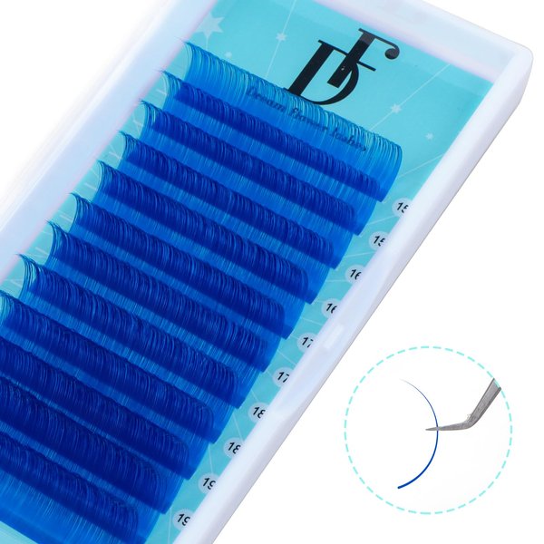 Blue Lash Extension Volume Eyelashes Extensions 0.05 C 8-15mm Lash Tray Individual lash Extensions Classic Lash Extensions Soft Matte Black Single Lashes for Professional Salon Use