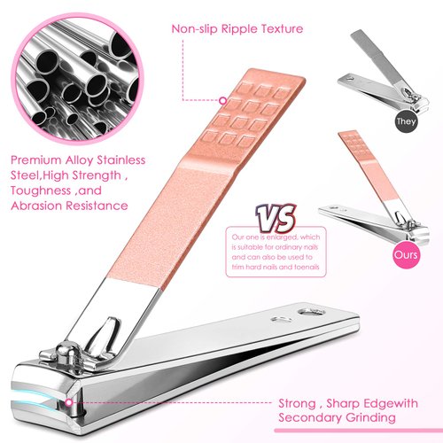 Manicure Set, Women Grooming kit, Pedicure Kit, Nail Clippers, Professional Grooming Kit, Nail Tools Gift with Travel Case for Men and Women Gifts Friends Parents