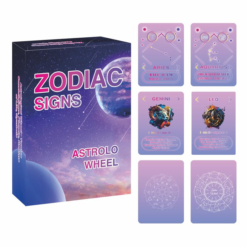 Constellation Oracle Cards, Astrology oracle deck, twelve zodiac signs ...