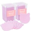 MEKK Lint Free Nail Wipes,400PCS Cat Shape Nail Polish Remover Wipes,Super Absorbent Soft Non-Woven Fabric Lash Glue Wipes,Cleaning Pad Cloth for Lash Extension & Nail Polish Bottle(PINK)