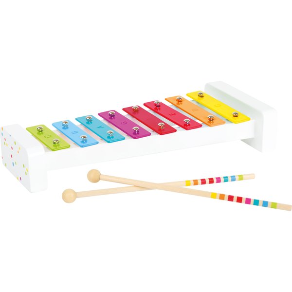small foot 11117 Wooden Xylophone Sound Colourful Musical Instrument for Children with Sheet Music from 18 Months