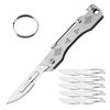ITOKEY Folding Scalpel Knife, Scalpel Pocket Knife, Scalpels Surgical with 10pcs #23 Replaceable Razor Blades, Bottle Opener, EDC Utility Knives, Small Keychain Knives for Men Outdoor Skinning