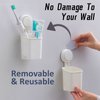 TAILI Suction Cup Toothbrush Holder, No Drilling Removable Waterproof Suction Holder for Bathroom and Kitchen Accessories, Razor Holder for Shower, Electric Toothbrush Toothpaste Holder