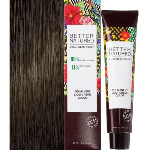 Better Natured Permanent 3N Dark Natural Brown Hair Color Dye - Naturally-derived, Vegan & 100% Gray Coverage that Lasts up to 8 Weeks
