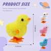 SAURAWAN 4PCS Chick Plush Wind Up Toys, Novelty Baby Chick Toys - Wind Up Easter Toys for Kids and Toddlers, Chicken Windup Toys for Easter Basket Stuffers, Party Favors - Animals Plush Wind Up Toy