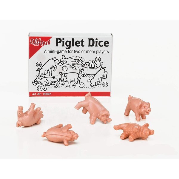 Chess and games shop Muba Piglet dice - Roll Your Pigs - Throw The Pigs - Simple Funny Mini Game - Family, Party Board Game