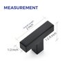 Ravinte 10 Pack Black Square Bar Cabinet Knobs 2 Inch Square Cabinet Pulls Matte Black Single Hole Kitchen Cabinet Handles