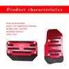 Tesnaao 2 PCS Car Non-Slip Pedal Pads Set, Accelerator Pedal Covers, Car Brake Pedal Protectors, Automatic Automobile Accessories, Universal for Most Cars, Trucks and Vans (Red)